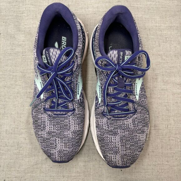 Brooks Adrenaline GTS 21 Shoes Purple White Mesh Running Sneaker Size 10 - Picture 4 of 10